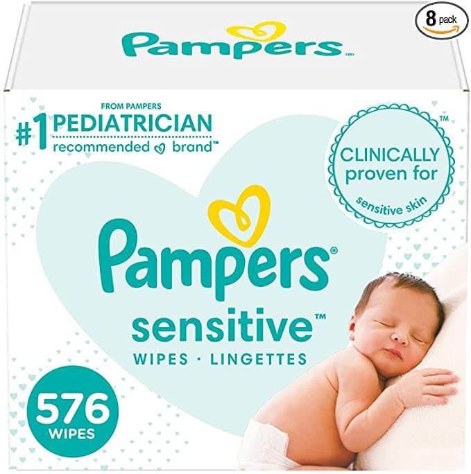 Image of Pampers Sensitive Water Based Baby Diaper Wipes