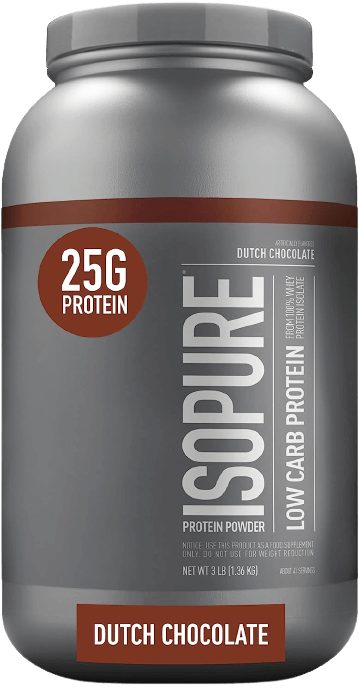 Isopure Dutch Chocolate Whey Isolate Protein Powder 25g Protein